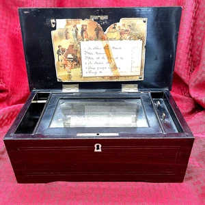VINTAGE JEROME THIBOUVILLE-LAMY MUSIC BOX - Picture 1 of 12