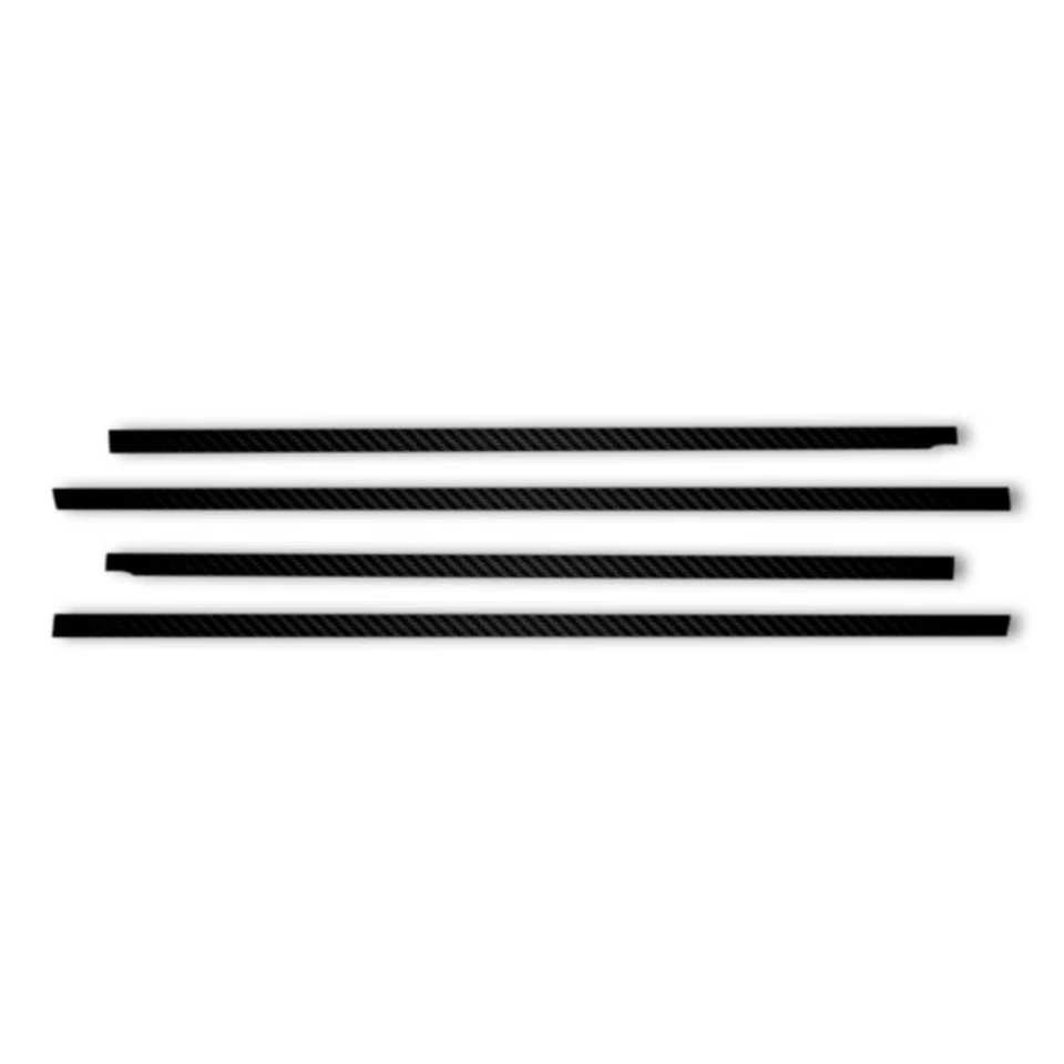 4pc Carbon Fiber Window Sill Trim for 2010-2011 Chevrolet Aveo Sedan - Image 1 of 1