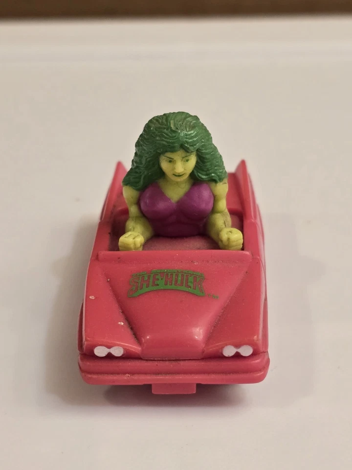 Coche de juguete Marvel The Sensational She-Hulk 1990 de colección viejo batidor sucio roto  Foto 1 de 4
