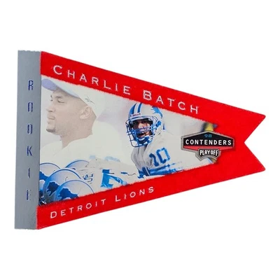 1998 Playoff Contenders Charlie Batch RC Pennants Registered Exchange #'d 1/51 - Image 1 of 2
