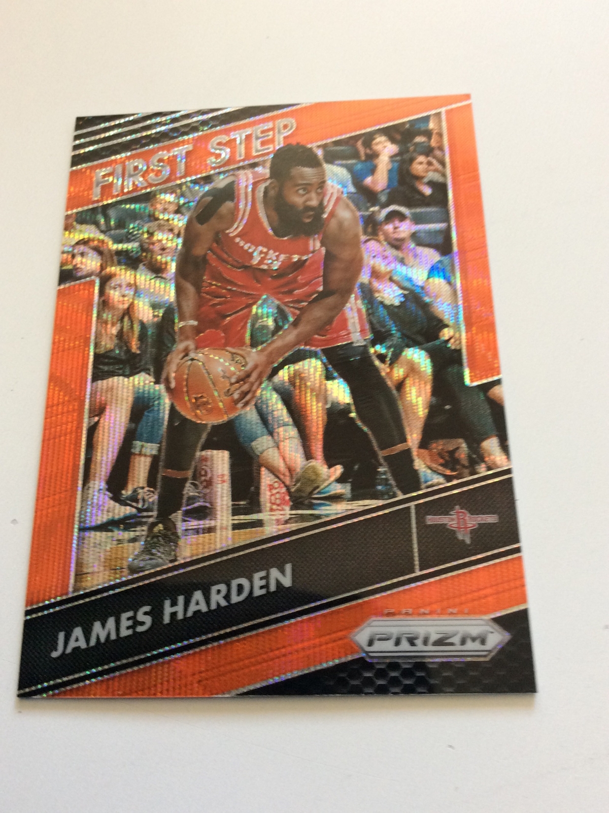 2016-17 Panini Prizm James Harden Orange Wave Prizm 15/25