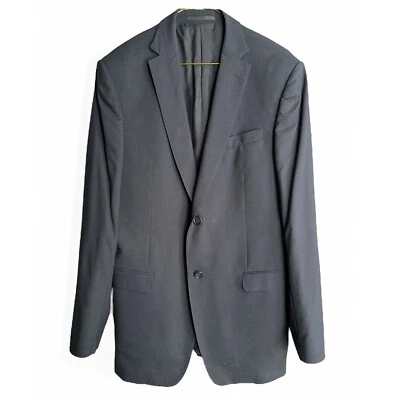 Z Zegna Drop 7 Blazer Sports Jacket 2 Button Wool Mens Size 50L Navy Micro Check — 第 1/4 张图片