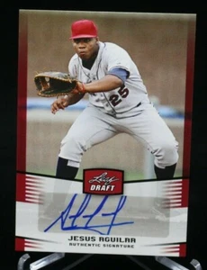 2012 Leaf Draft #BA-JA1 Auto Jesus Aguilar Milwaukee Brewers - Picture 1 of 2