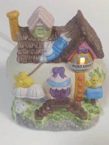 Bunnyville Gardens, beleuchtete Osterpost, toller Zustand, mit Box - Bild 1 von 11