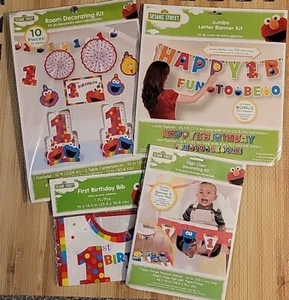 Sesame Street 1st Birthday Decorations LOT - Picture 1 of 1