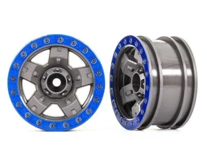TRAXXAS TRX-4 Deporte 2.2 Llantas Gris, Azul Beadlock Estilo (2) / TRX8180-BLUE - Imagen 1 de 1