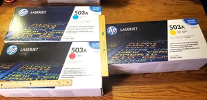 GENUINE HP 503A Q7581A Q7582A Q7583A Cartridges 3800 CP3505 NEW SEALED! L@@K!!! - Picture 1 of 9