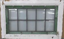 MIDSIZE OLD ENGLISH LEADED STAINED GLASS WINDOW Simple Geometric 26.5" x 16.75"
