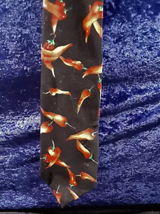 Vintage Tabasco Chili Pepper Necktie - Tabasco -Black - 53" - USA - NM - Picture 1 of 4