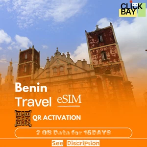 [eSIM] Bénin Travel e-SIM haute vitesse 4G/5G 2 Go de données pendant 15 jours (données uniquement) - Photo 1 sur 7