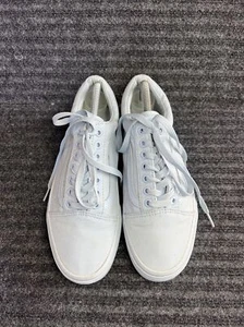 VANS Old Skool Light Blue Canvas Low Top Sneakers Shoes Women Size 9.5 - Picture 1 of 18