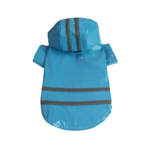 Dog Raincoat Waterproof Outdoor Pet Doggie Reflective Rain Coat Rainwear Clothes - Picture 1 of 18