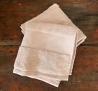 2 Ralph Lauren Wescott Washcloth Towels 13x13 Pale Pink Cotton New!