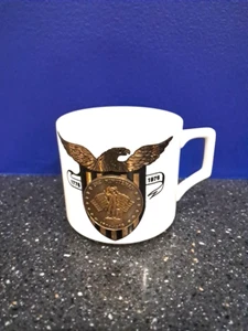 Vintage Bi-Centennial Coffee Mug 1776-1976 Eagle Shield Metal Constitution Omaha - Picture 1 of 5