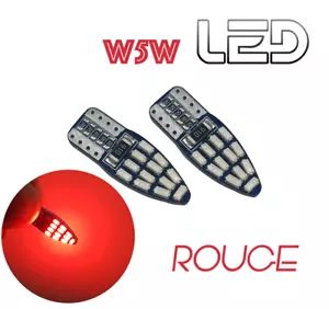 2 Ampoules W5W T10 LED ROUGE sols plafonnier coffre boite gants Miroirs Lampe - Imagen 1 de 1