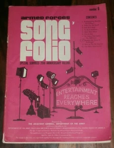 ARMED FORCES SONG FOLIO # 6 - 1966 - Spartiti per le truppe USA - SHEET MUSIC - Imagen 1 de 4