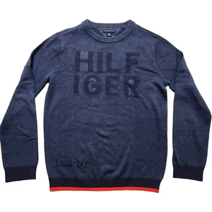 Tommy Hilfiger Boys Sweater Crewneck 100% Cotton Blue Size XL - Picture 1 of 11