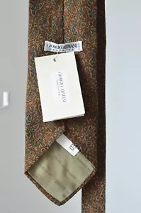 Giorgio Armani Cravatte 100% Silk Tie Paisley - Picture 1 of 5