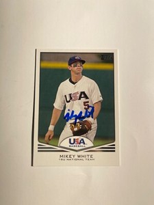 Team USA Baseball MIKEY WHITE Signed Card