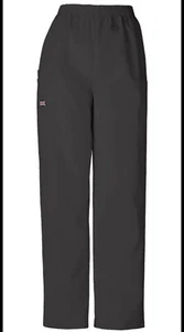Cherokee Workwear Scrubs Pull On Cargo Pant 4200 Black elastic waist BLKW - Picture 1 of 4