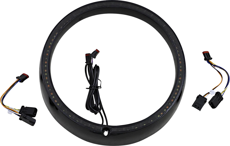 2014-2021 for Harley Street Glide Special FLHXS Sequential Trim Ring Black - Image 1 of 1