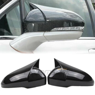 Rear View Side Mirror Cover For Ford Mondeo / Fusion 2013-20 Carbon Fiber Style - image 1 of 4