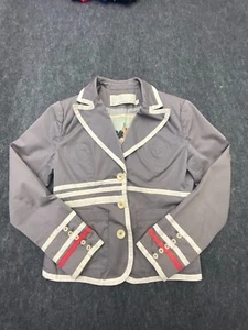 COOPER BY TRELISE Jacket Women's 10 Grey Cropped Winter Corporate blazer Size 10 - Picture 1 of 13