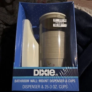 Vintage Props Dixie Bathroom Wall Mount Cup Dispenser Beige w/Cups 1988 - Picture 1 of 4
