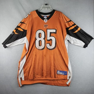 Camiseta deportiva de los Cincinnati Bengals para hombre XXL naranja negra NFL fútbol C Johnson Reebok Foto 1 de 4