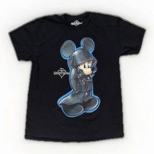 Kingdom Hearts Mickey Mouse Mega Print T-Shirt Black Disney Large 20x27 - Picture 1 of 3
