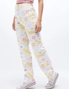 NUEVO CON ETIQUETAS Pacsun Mixto Pacific Prendas de Sol Estampado Papá Jeans Para Mujer Talla 26 AOP Preppy - Imagen 1 de 24