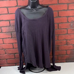 Free People Woman's Large Purple Sweater Distressed Look - Picture 1 of 8