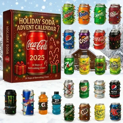 Soda Advents Kalender Neu 2025 Weihnachts Acryl Dekoration Fans Sammler Geschenk - Bild 1 von 4