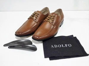 Alfredo Herren Mokassinnaht Oxford elegante Schuhe S/Johnston-5 LT BRAUN - Größe 10,5 43 - Bild 1 von 12