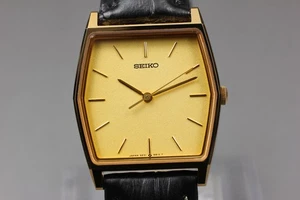 [N MINT] Vintage 1986 Seiko 5P31-5A90 Gold Dial Quartz Men's watch From JAPAN - Picture 1 of 10