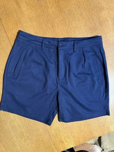 YoungLA 145 Stretch Shorts L Navy NWT Cotton Blend 6” Inseam Casual Gym - Picture 1 of 12