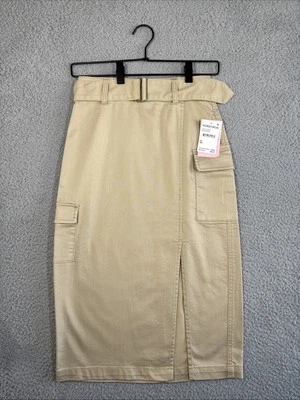 Falda Juicy Couture Midi Longitud Nómada Marrón Con Cinturón Talla 25 Nueva Con Etiquetas Foto 1 de 4