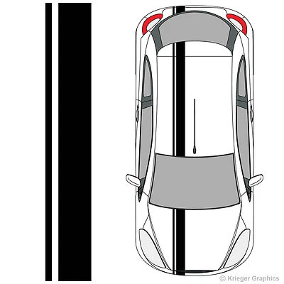 Single Offset Rally Racing Stripes 3M Decals for Mazda 2 3 6 RX-7 RX-8 Miata - Image 1 of 4
