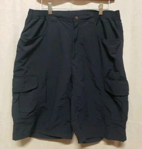 Orion Sportswear Mens Sz L Shorts Navy Comfort Waist 100% Nylon 12" Inseam EUC - Imagen 1 de 7