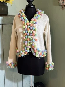 Design Options by Philip & Jane Gordon Party Sweater Crop Sequin Balls Garland - Picture 1 of 5