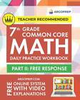 7e année mathématiques de base communes : cahier d'exercices de pratique quotidienne - Partie II : Réponse gratuite - BON