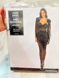 Dark Angel Black Gothic Fallen angel fency Halloween costume Adult small - Picture 1 of 6