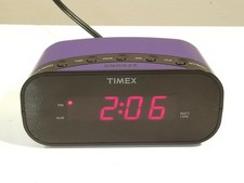 Little TIMEX T121 Digital Electric Alarm Clock - Purple. Tested.