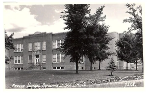 Edificio scolastico pubblico Ora? Cartolina Minnesota MN RPPC 9228 - Foto 1 di 2
