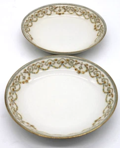 Vintage Bawo & Dotter Elite Works Limoges France SET OF 2 DESSERT BOWLS - RARE! - Picture 1 of 10
