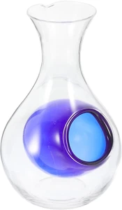 Japanese Cold Sake Glass 14 Oz Bottle Blue Decanter Collection Bottle with Ice P - Picture 1 of 9