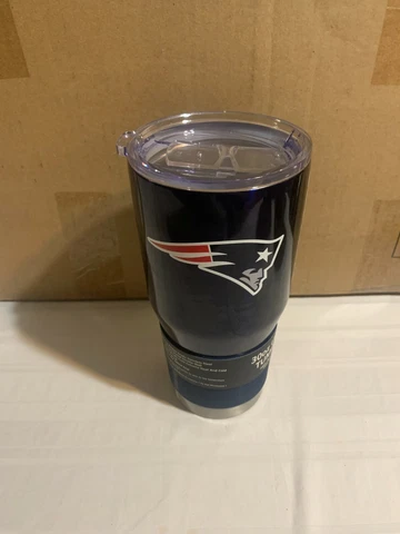 New England Patriots NFL 30oz Blue Tumbler Cup Mug Boelter Brands New Cover