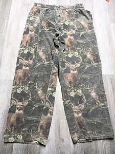 Vintage Faded Outdoor Camo Sweatpants Pajama Bottoms Size XL 10,000 Ft Above Sea - Picture 1 of 13