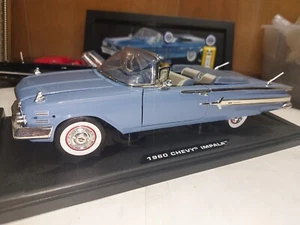 1960 Chevy Impala Convertible blue 1:18 Scale Diecast Replica - Picture 1 of 20