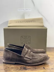 Pantanetti Mocassino Uomo Suede Testa m Luxury Handmade Pantanetti Men Shoes 42 - Foto 1 di 6